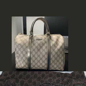 Perfect for Summer Gucci Joy Boston Bag GG Supreme Coated Canvas. Excellent